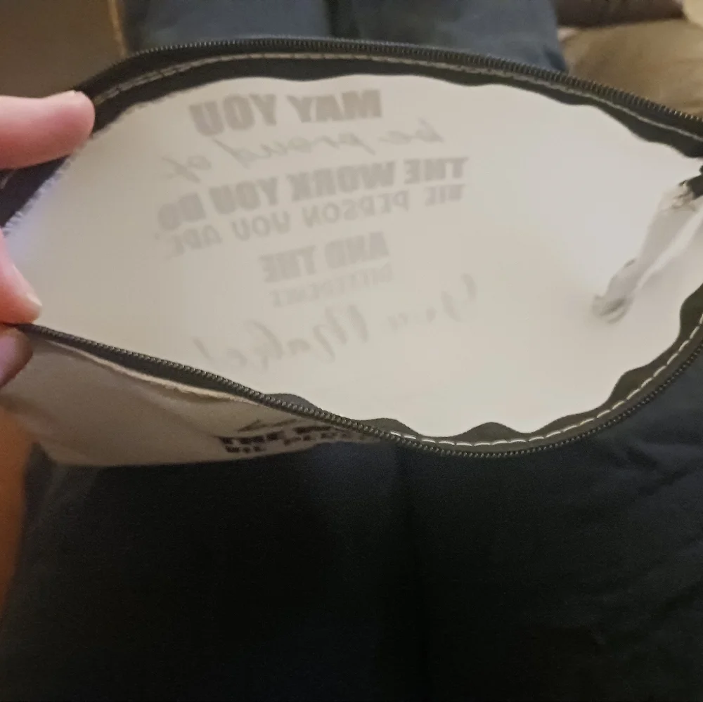 Inspirational Quote Canvas Pouch - Picture 2 of 2